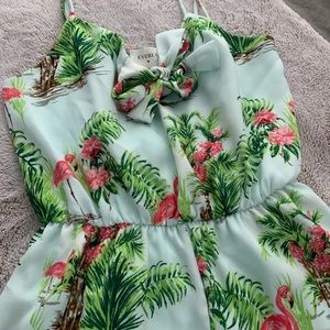 Flamingo Tropical Romper